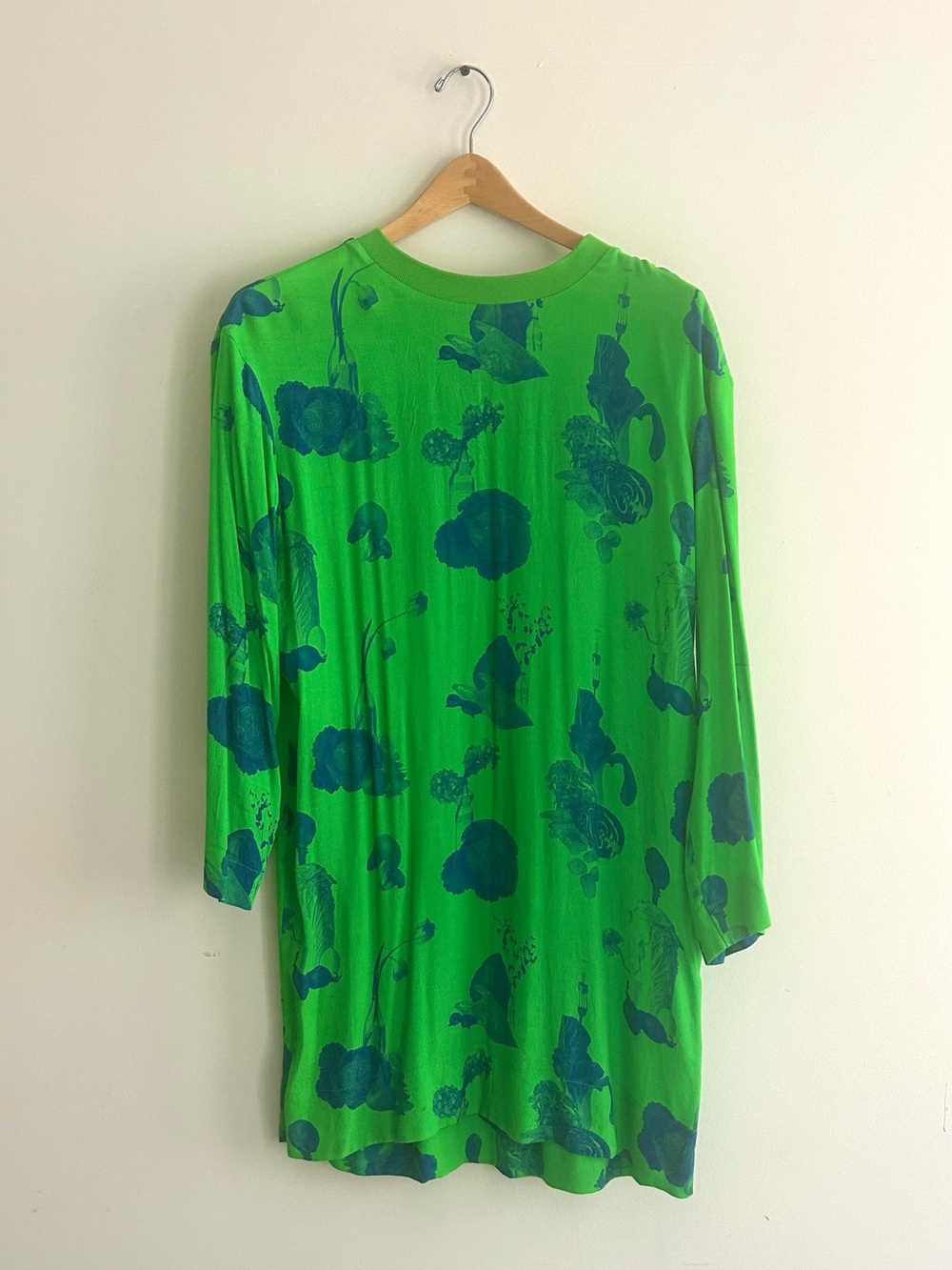 WEEKDAY tunic dress with vegetable print XS